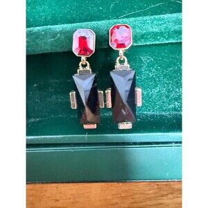 black & red dangle earrings